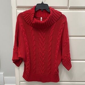 Leo & Nicole Red Cowl Neck Sweater